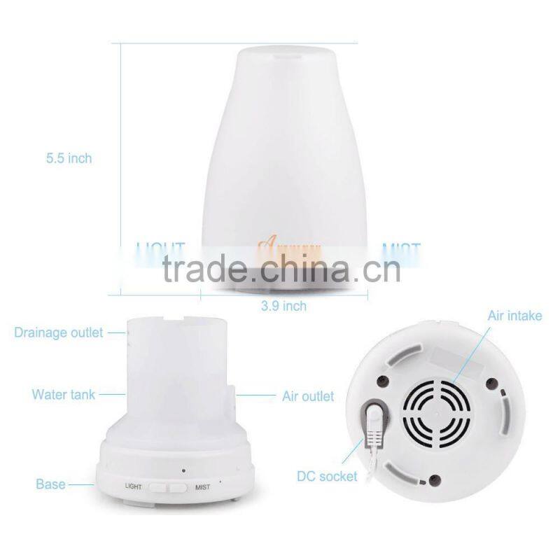 Wholesale 120ML ultrasonic aroma diffuser/essential oil diffuser/aromatherapy humidifier with led light