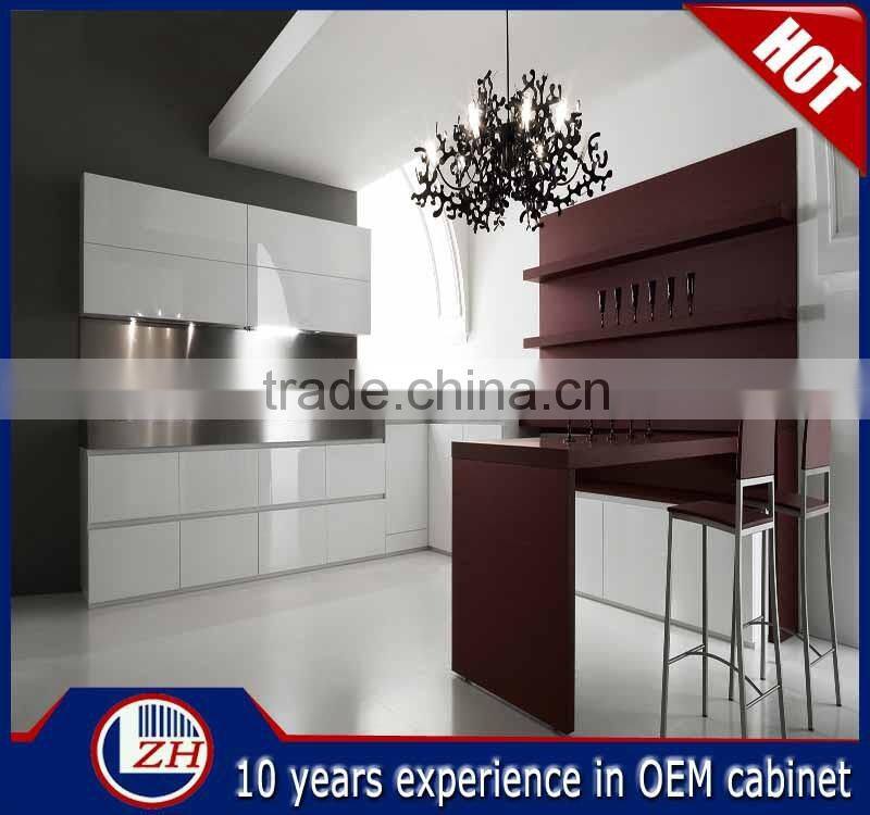 Latest whole UV kitchen cabinet set flat pack kitchen cupboard