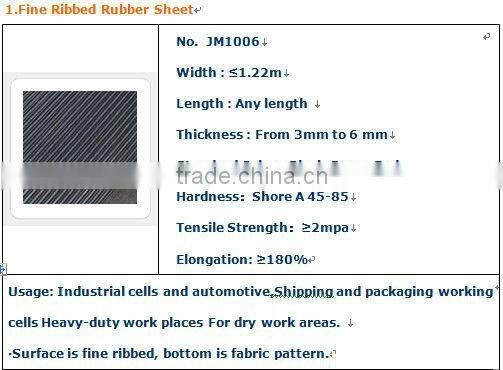 Good quality colored rubber sheet