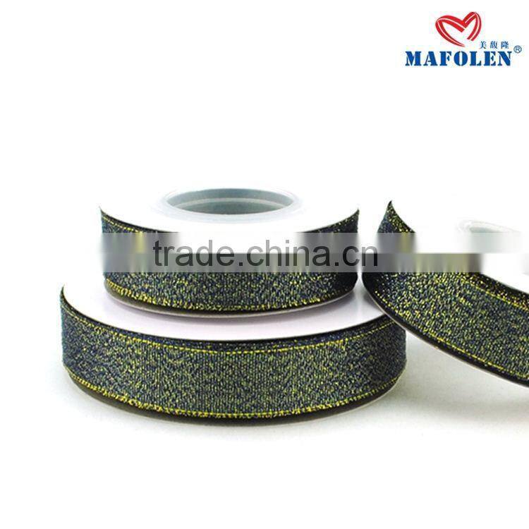 25mm high quality single face gliter nylon ribbon for sale