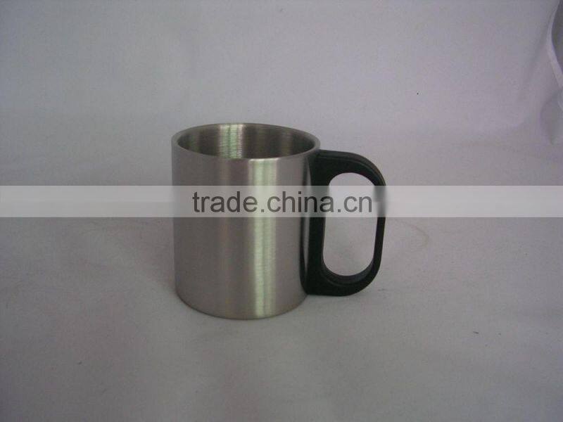 Three piece 220ml cup set one row eco-friendly FDA LFGB double layer stainless steel coffee mug cup tumbler