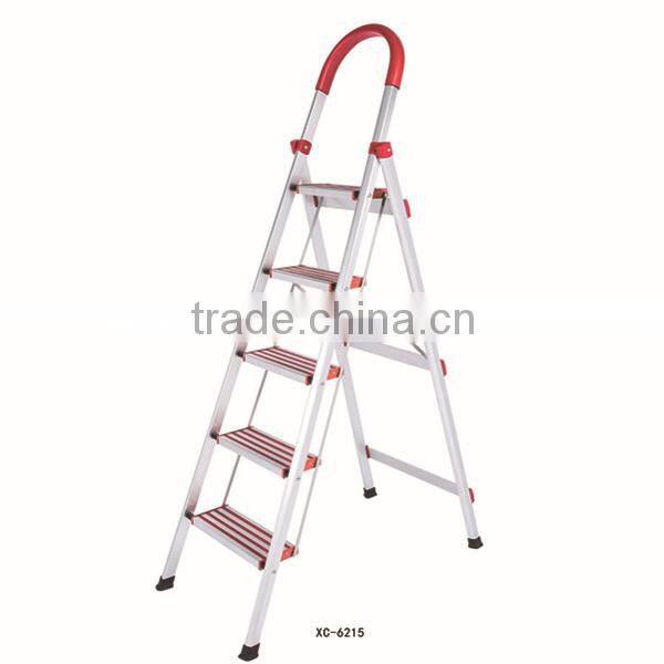 Safety 5 steps Aluminium Step ladders / household step ladder XC-6215