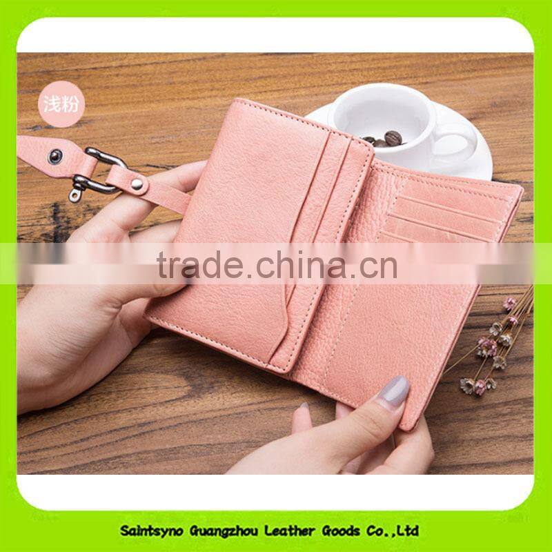 2016 Hot Selling Classical Fashion Lady Wallet, Wallet Trifold PU Leather Wallet 16914