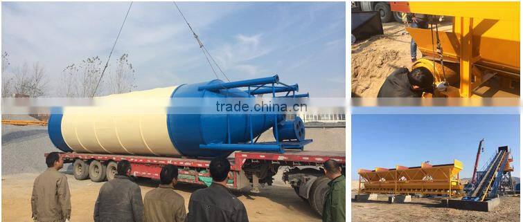 HZS75 mixed popular 75m3/h concrete coment batching plant price in China