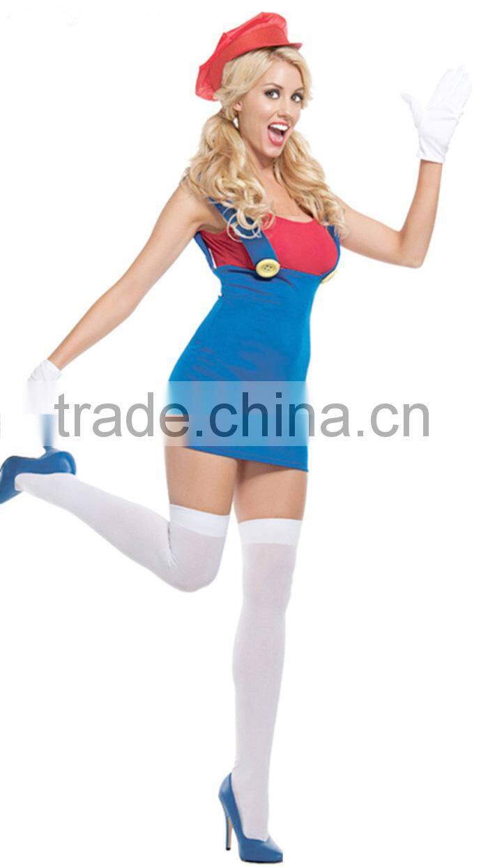 Young Lady Sexy Fancy Super Mario Costume
