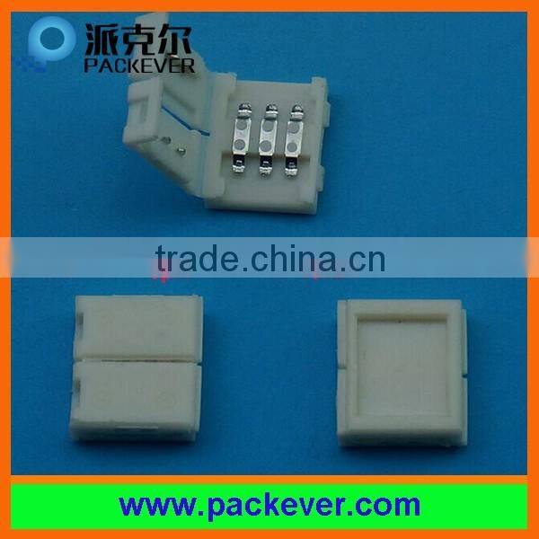 3 pins solder free connector for 10mm width PCB WW/CW led strips
