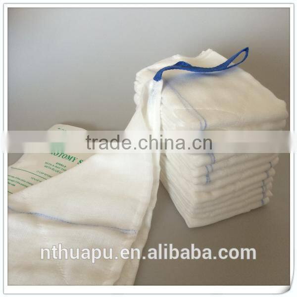 12" x 12" 12ply medical sterile laparotomy sponge with blue loop