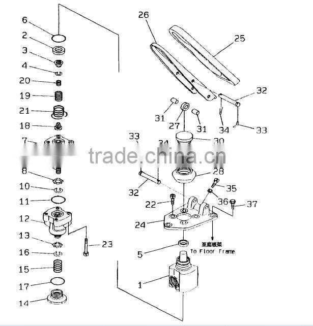 WA320-3 Wheel Loader Brake Valve Tandem Valve Assy 421-43-27201