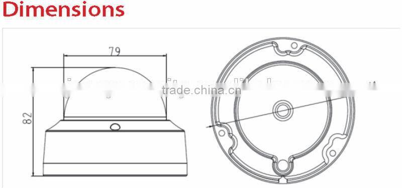 Vandal proof IR POE Dome Economic Network Hikvision Camera 1.3MP IP Camera Hikvision (DS-2CD2112-I)