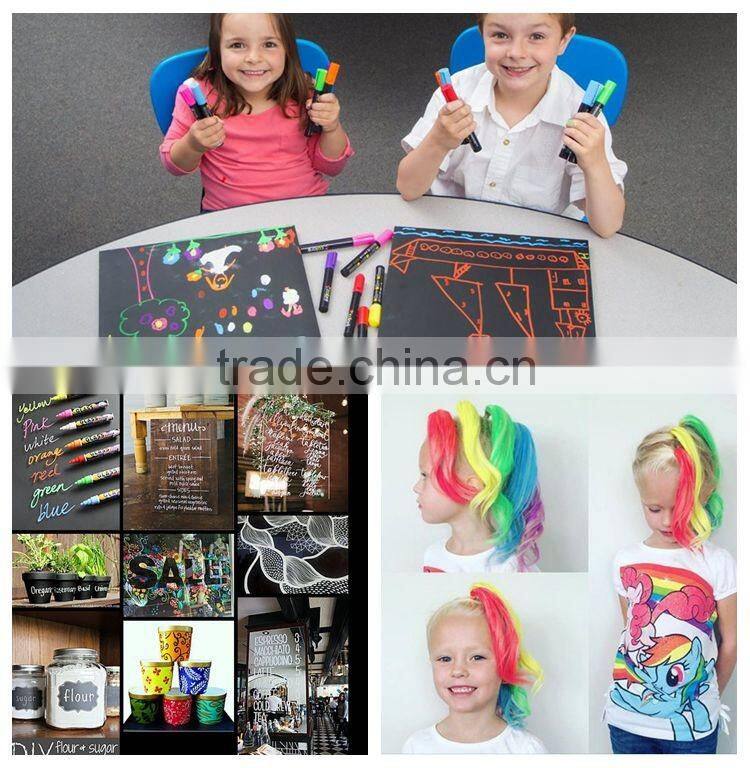 Kids Paint marker pen sales 3/6/8/10/15mm tips imported ink car painting liquid chalk markers 8-19colors 2017 unique markers