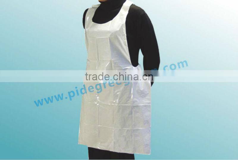 2015 disposable food grade blue pe apron