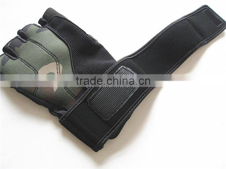Fashion Military Design Fingerless Gym Gloves