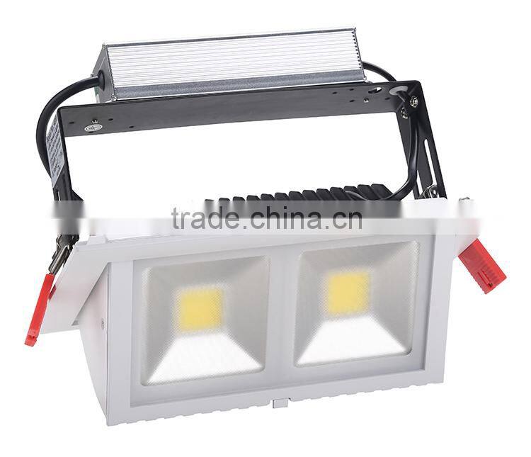 led quality downlight 48w adjustable cob downlight rotable square