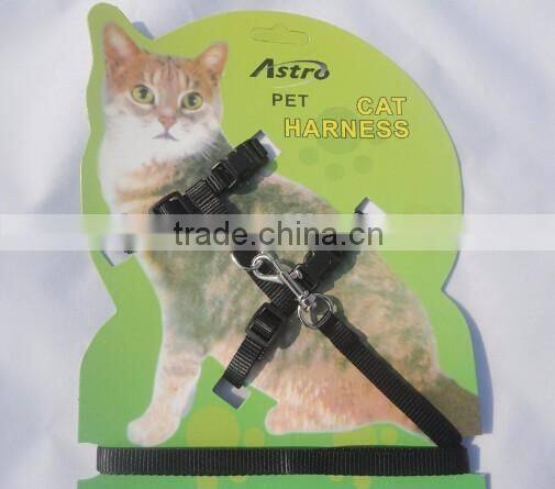 High quality adjustable safety pet cat harness lead leash collar