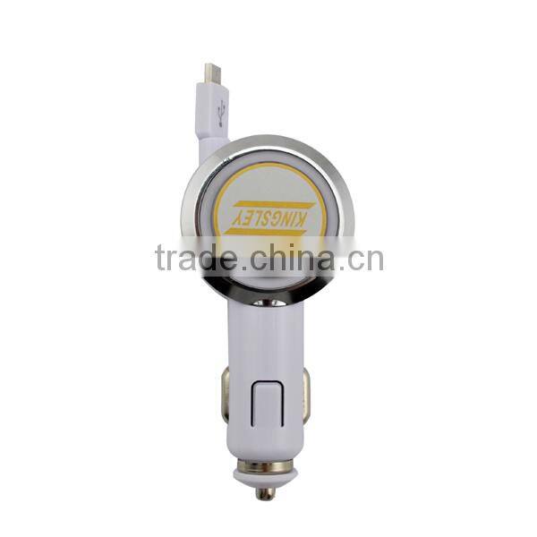 Universal micro usb car charger with connector