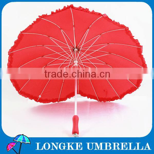 special style red color heart straight umbrella