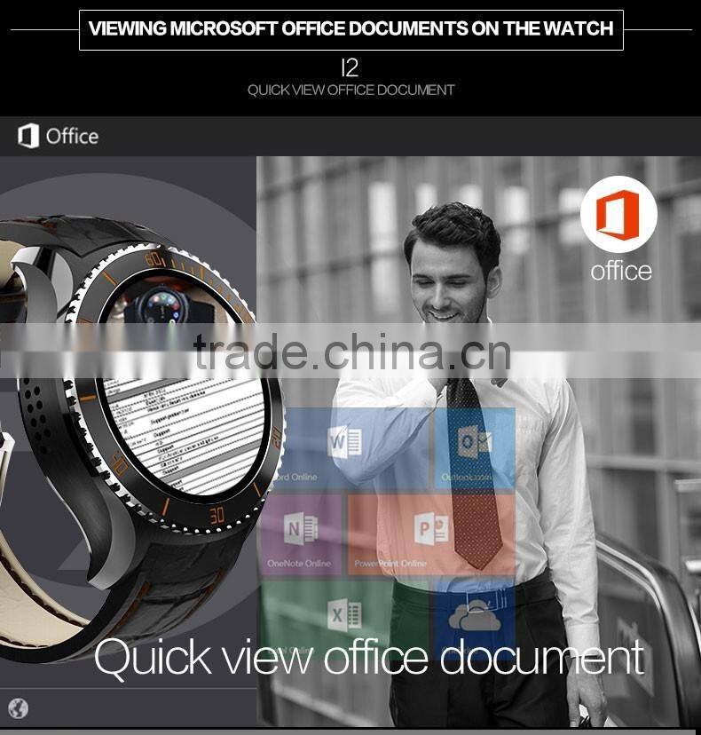 I2 3G smart watch phone MTK6580 android 5.1 OS 512MB+4G quad core heart rate monitor wake up screen