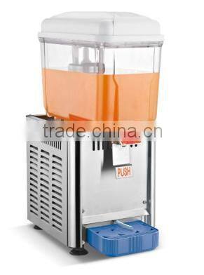 Electric cold beverage dispenser with double tanks for drink shop use