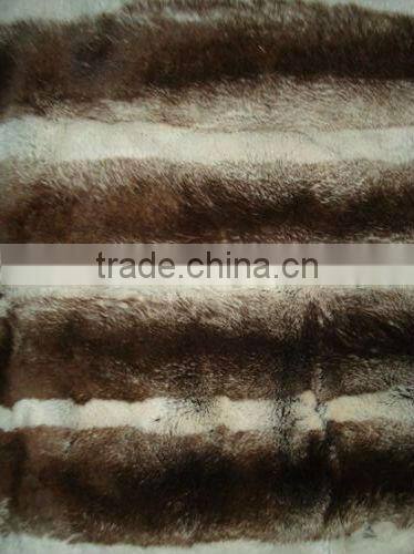 rex rabbit fur plate, dyed chinchilla grey