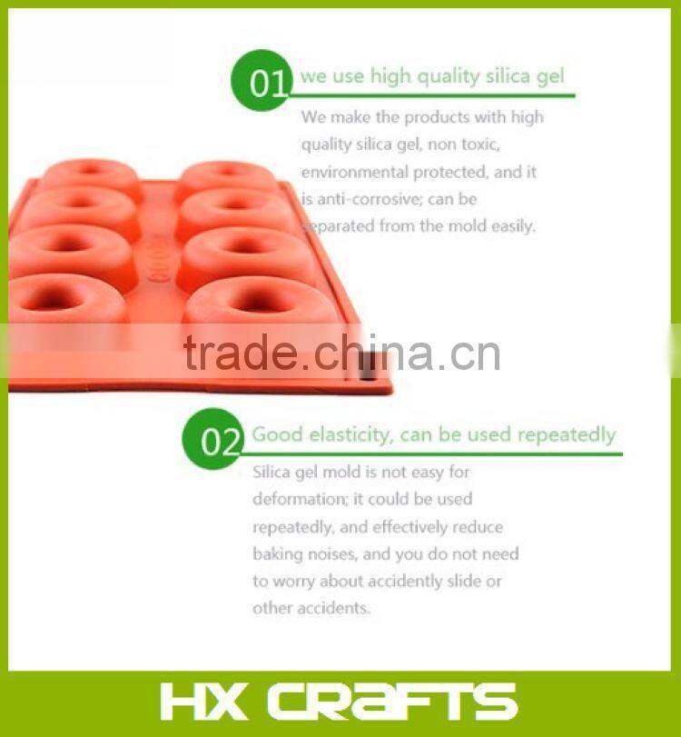 8-Cavity Round Cylinder silicone mold for Handmade Soap, Cupcake, Bread, Loaf, Muffin, Brownie, Cornbread, Cheesecake, Pudding