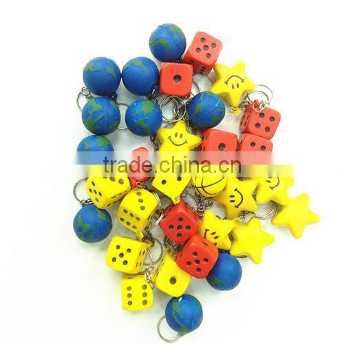 Promotional colorful pu football ball keychain