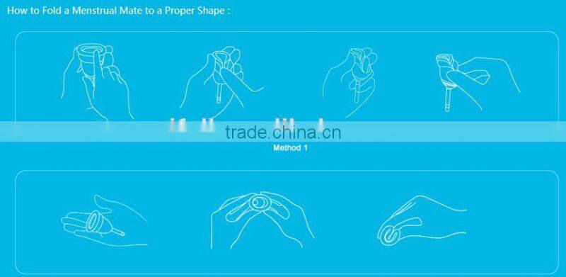 transparent shined surface and Soft Reusable Cups for Lady Menstrual Period Wholesale