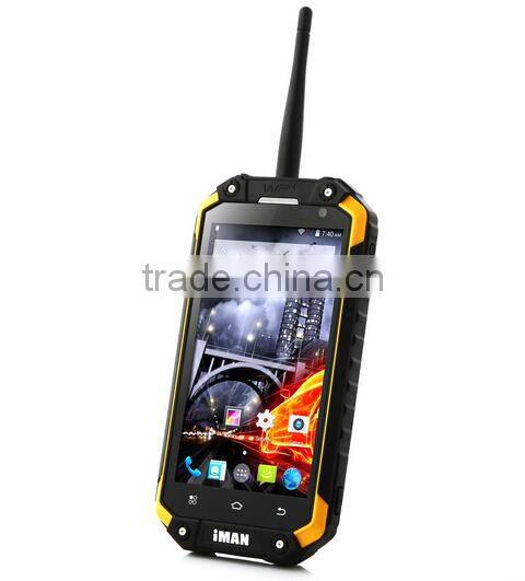 iMAN i6 Walkie Talkie Smartphone IP68 Android 4.4 MTK6592 4.7 Inch 2GB 32GB NFC Yellow