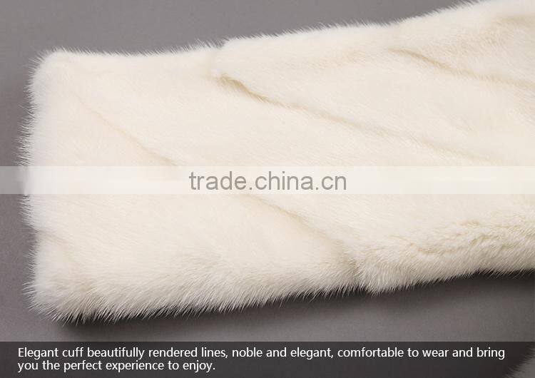 Factory diectly sale white mink fur coat wholesale