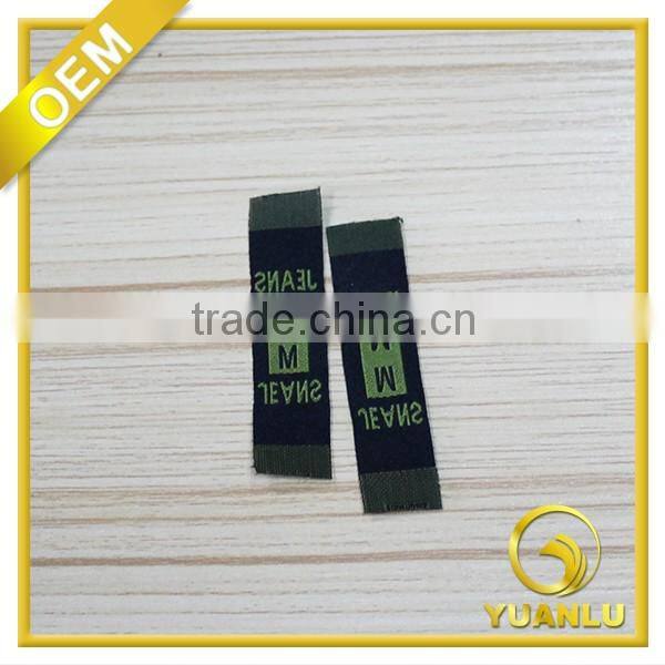 Center-Fold Woven Size Label With Washing Instructions