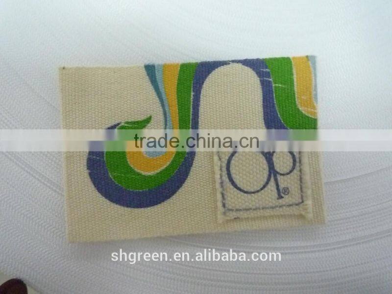 Simple printing folded cotton label