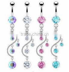 The hot sale Crystal Purple Titanium BCR Captive Ring nose & lip rings