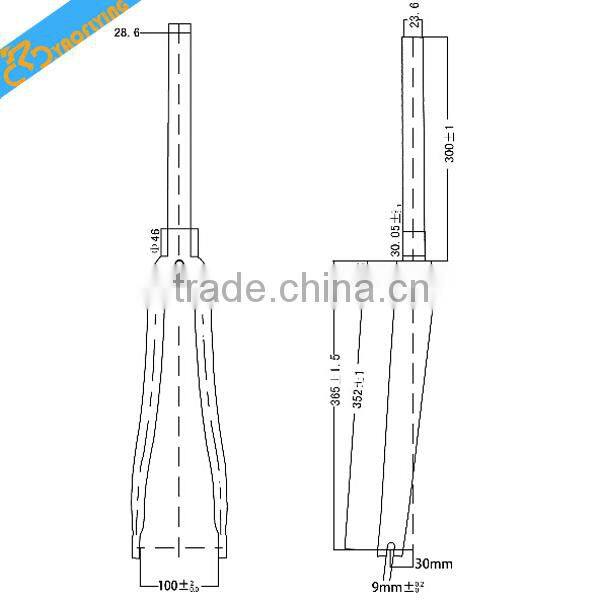 Perfect performance carbon bicycle fork Chinese manufacturer wholesales bicycle front fork for sale.