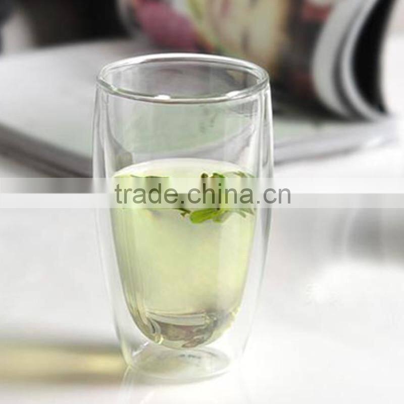 2016 new products 80ml 150ml 350ml Espresso double wall borosilicate glass coffee cup without handle