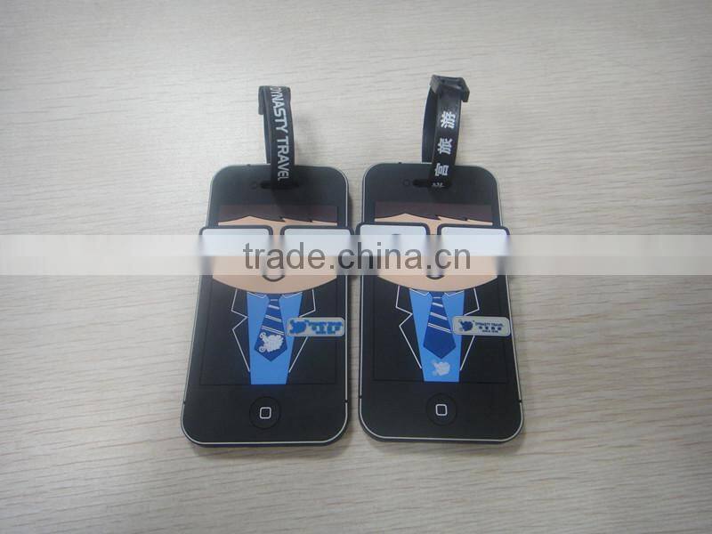 Customized soft pvc and silicone luggage tag