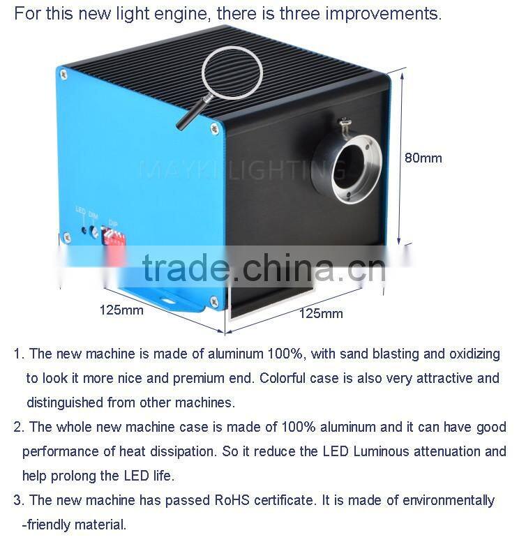 2016 Fashion floor star light kit with end emitting jacket fiber and quality LED light source