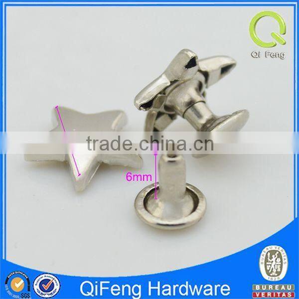 metal snap rivet low price decorative rivets five-pointed star shape