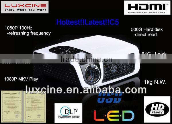 C5 1080P 100Hz LED DVD Projector