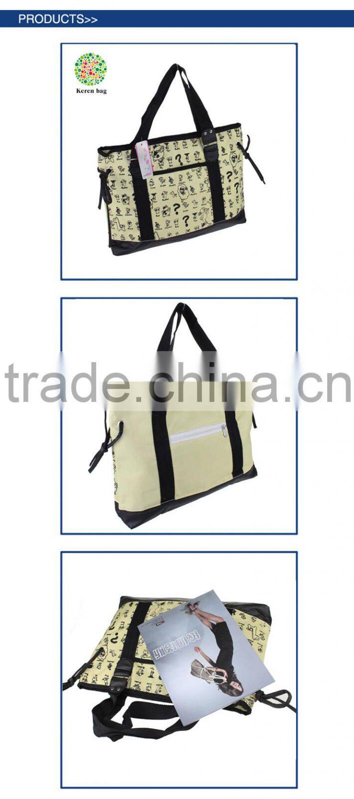 New canvas shoulder storage bags for small quantity order canvas handbag
