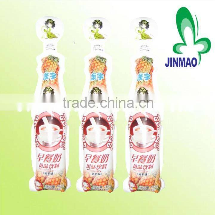 Fancy juice container&clear drink stand up spout pouch
