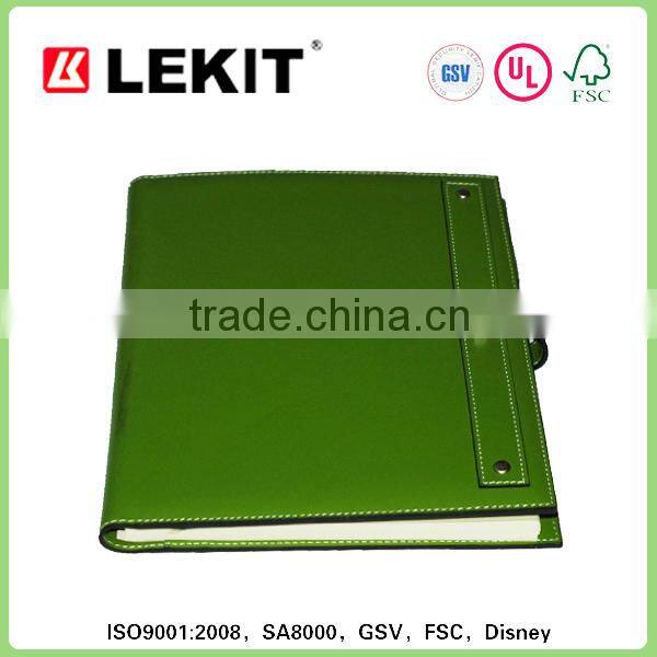 High quality leather loose leaf notebook