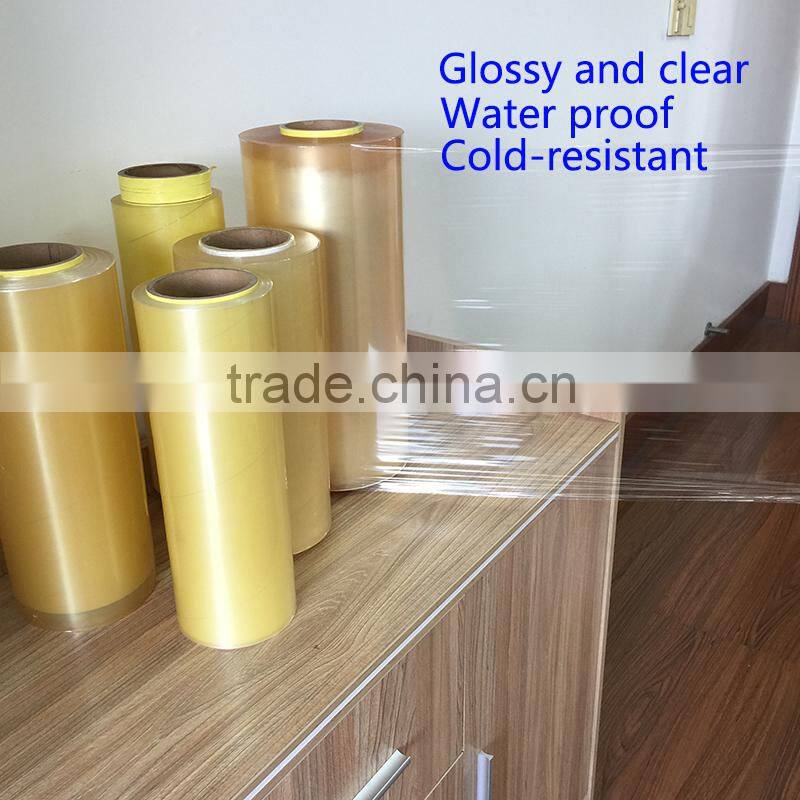 6000m length soft transparent blow pvc food grade stretch wrap film