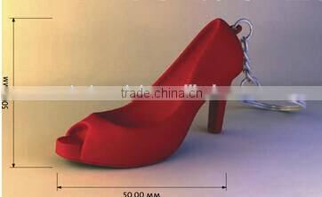 custom 3d stereoscopic high heels soft pvc keychain/Simulation high heels keychain