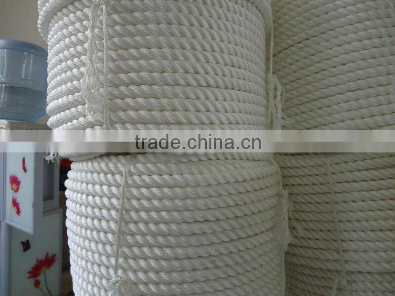 three strand nylon rope,16mm 3 strand nylon rope,tensile rope