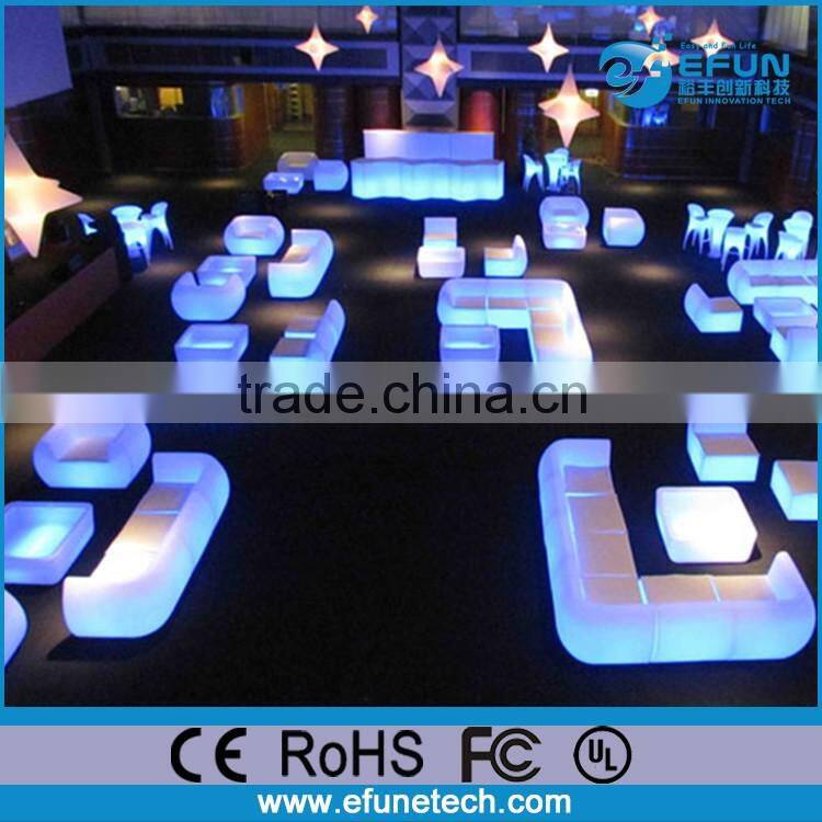 led nightclub furniture wholesale illuminated rgb color changed light up sofa lounge