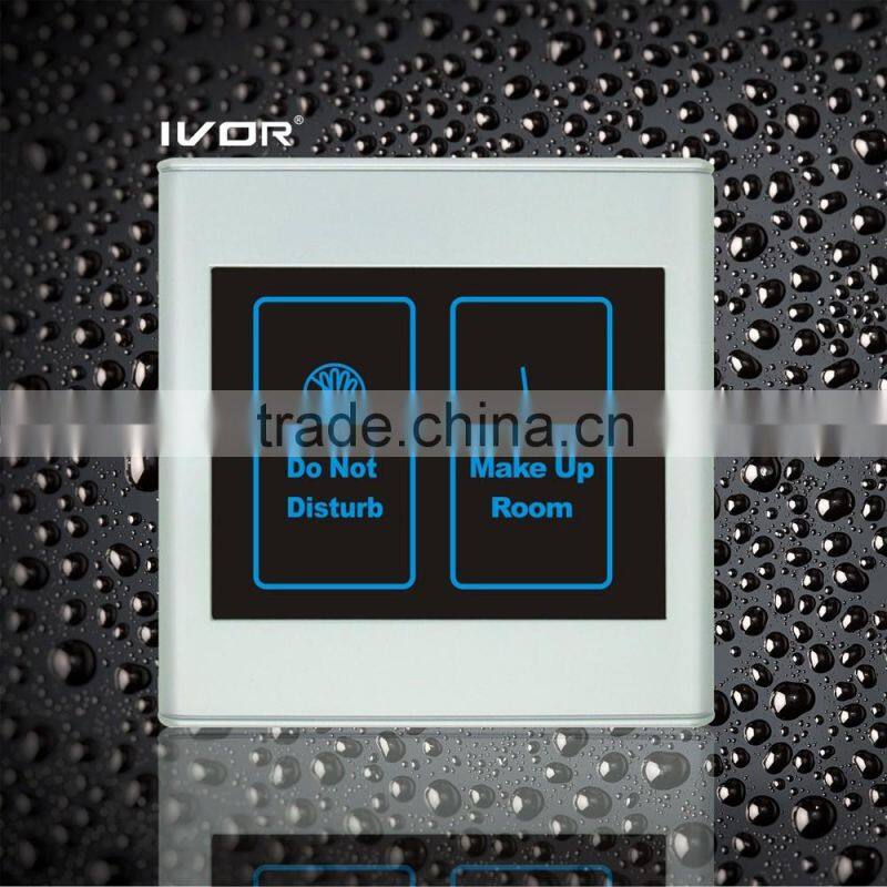 IVOR Low Voltage smart hotel doorbell with DND,please wait and Clear Room SK-DB2300SYS-LS Synthetic glass/PC Frame