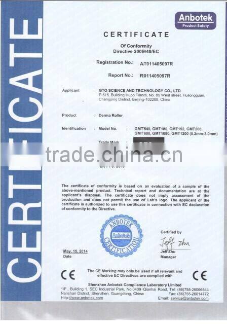 GTO 540 needles titanium derma rollers