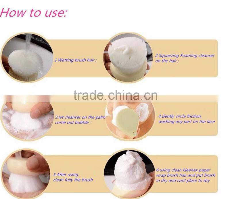New Soft Mild Fiber Exfoliating Facial Brush Facial Face Deep Cleansing Clean Wash Pore Care Brush Head Wood face cleaner Hot