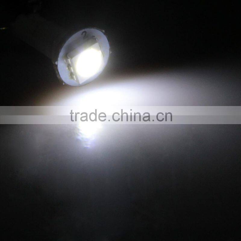 10 DC 12V 0.2W T5 LED 5050SMD Instrument Panel Dash Light Bulb White Holder