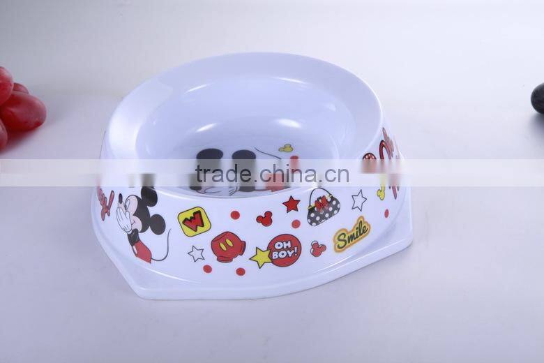 2016 New design crown shape melamine pet bowl for you loving kitty wire feeder