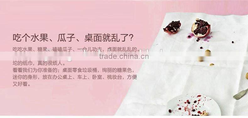 Japan and South Korea desktop storage barrel creative fashion Mini cap shake cover garbage can